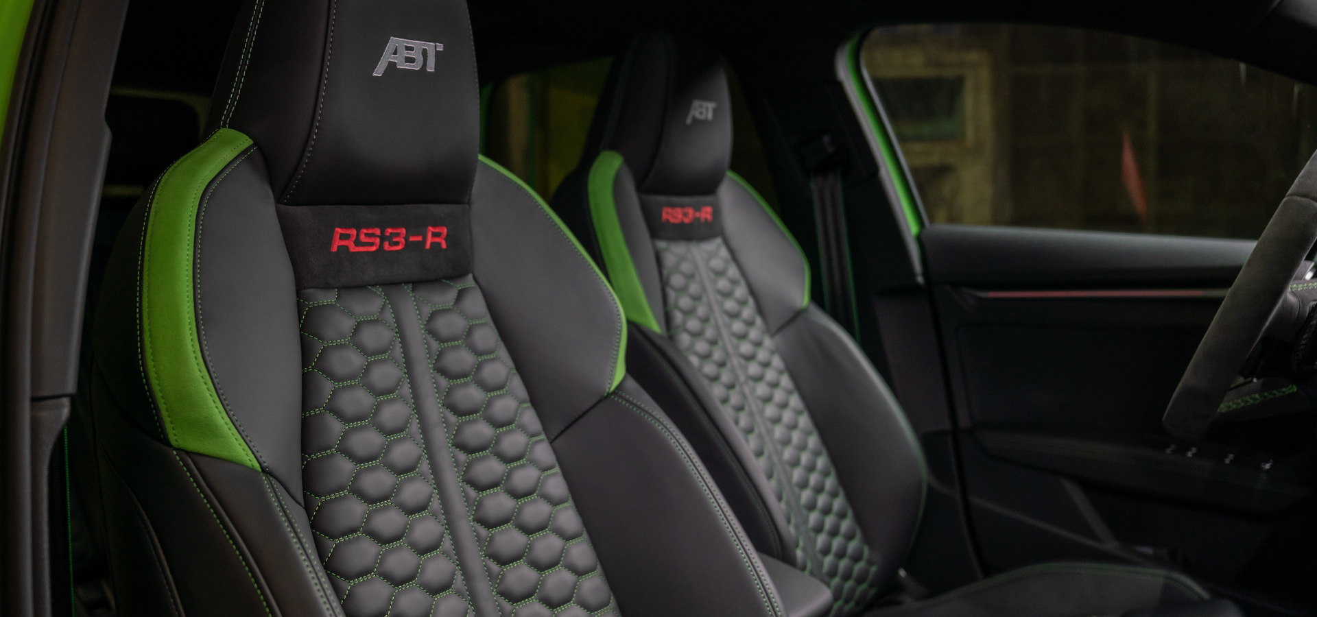 Close-up of seat backrest 