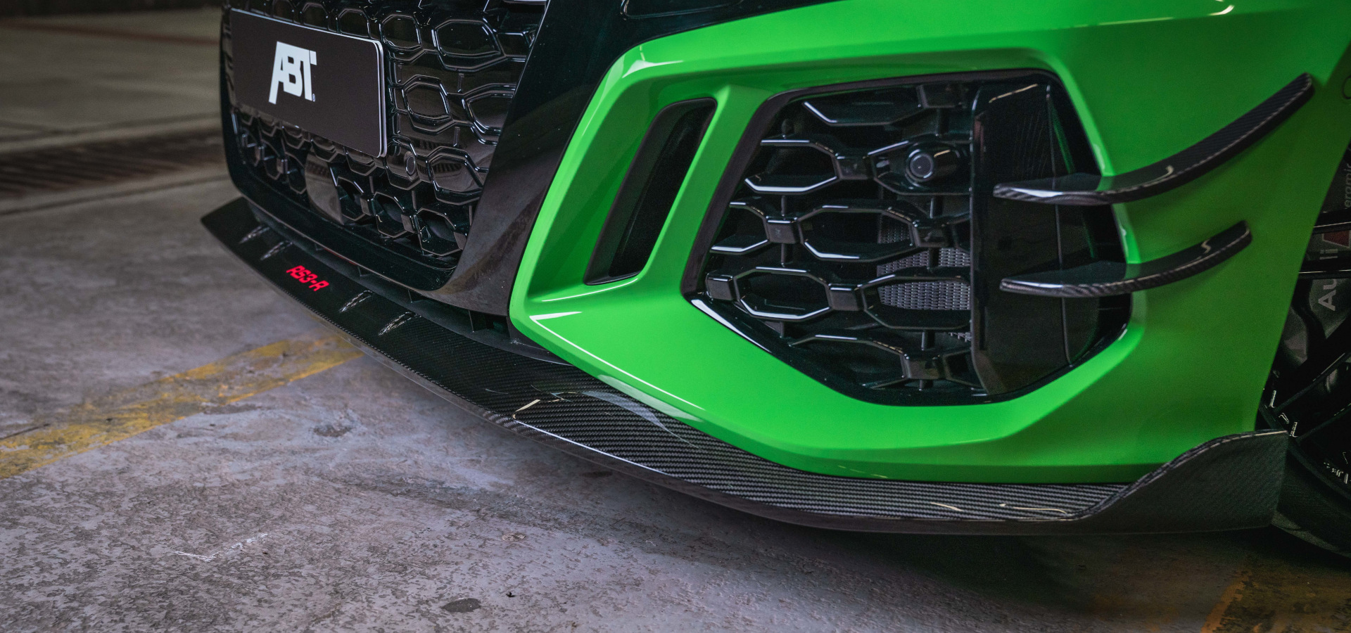 Close-up of air inlets 
