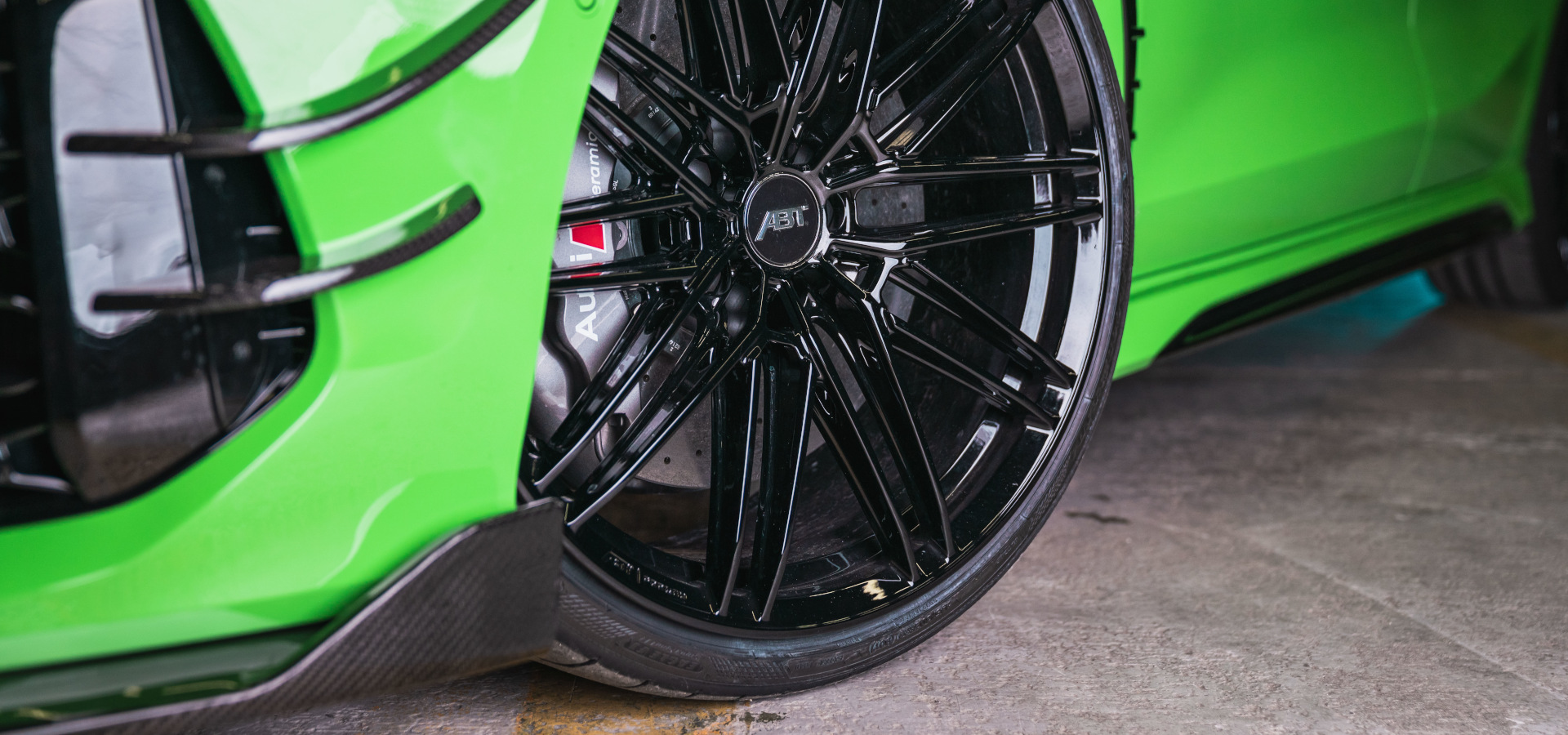 Close-up of forged rim