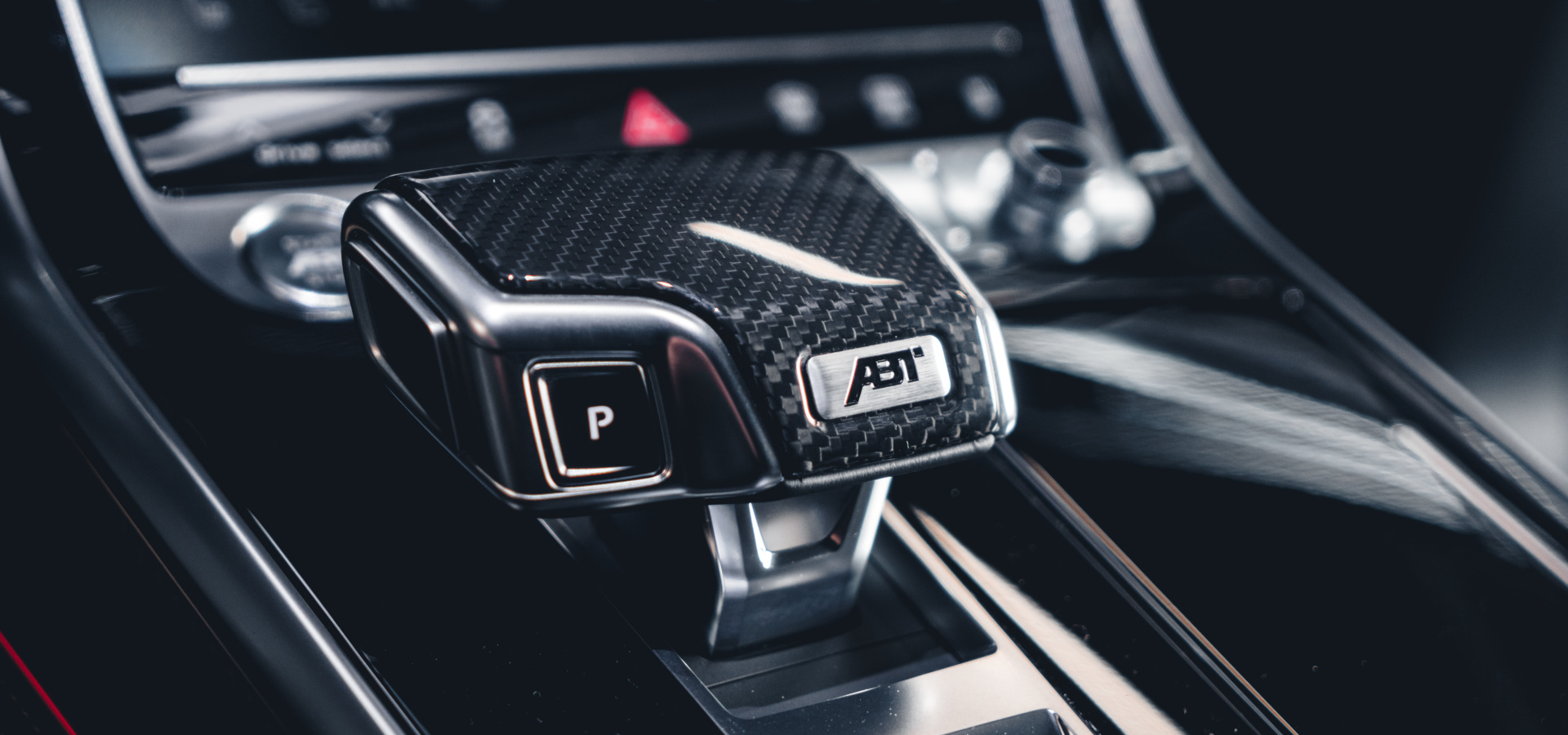 Close-up of gear knob