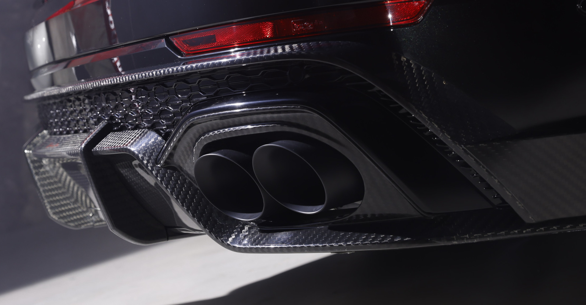 Close-up of tailpipes