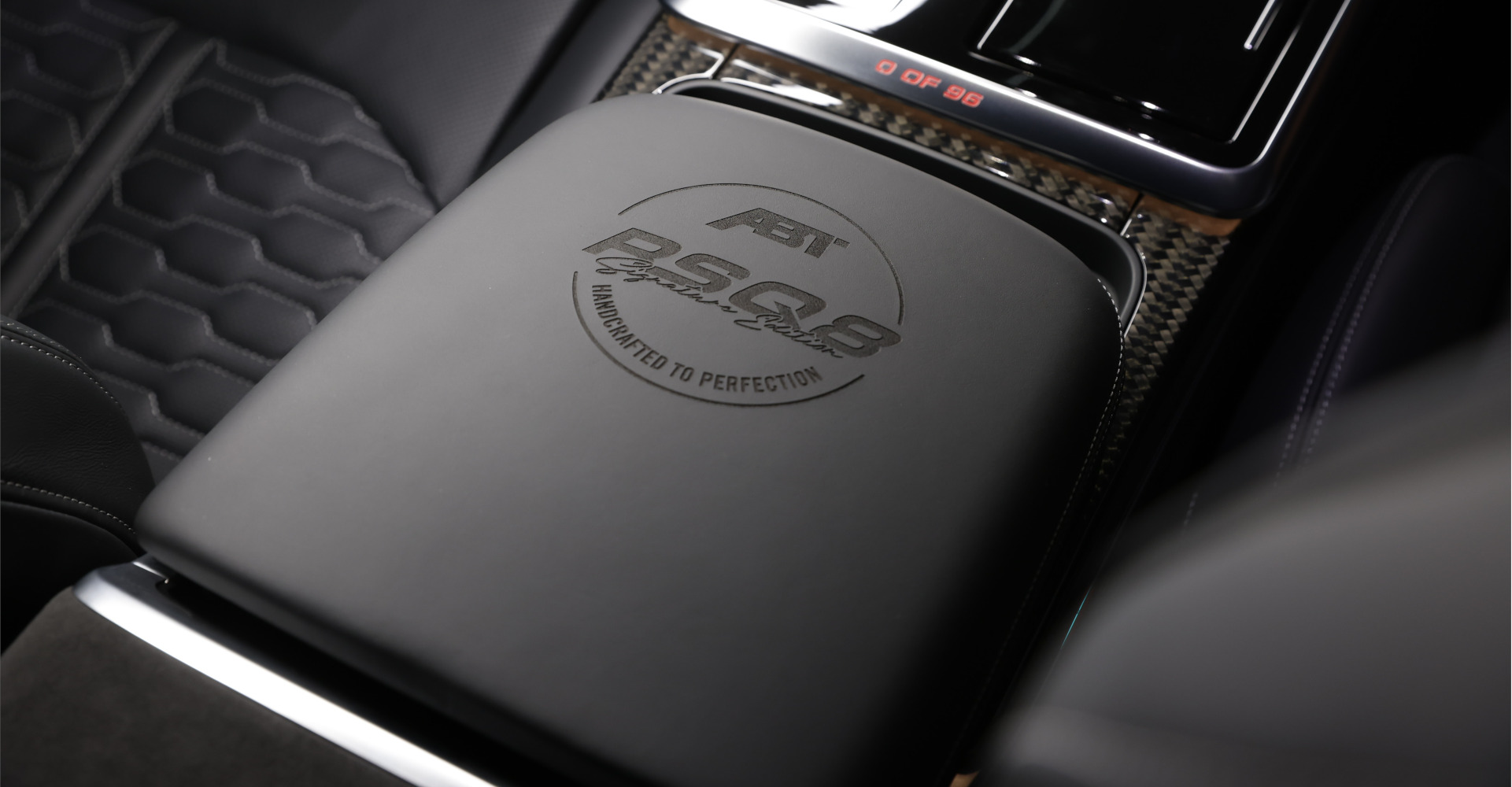 Close-up of centre console