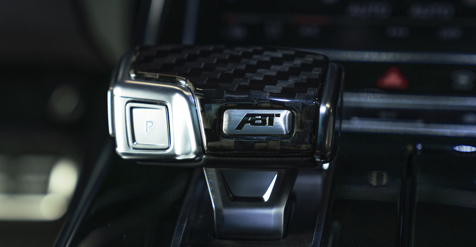 Close-up of gear knob 